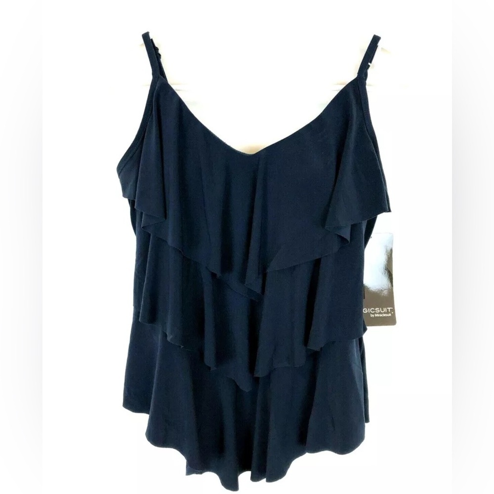 Magicsuit Solid Rita Tankini Top Dark Navy Size 10